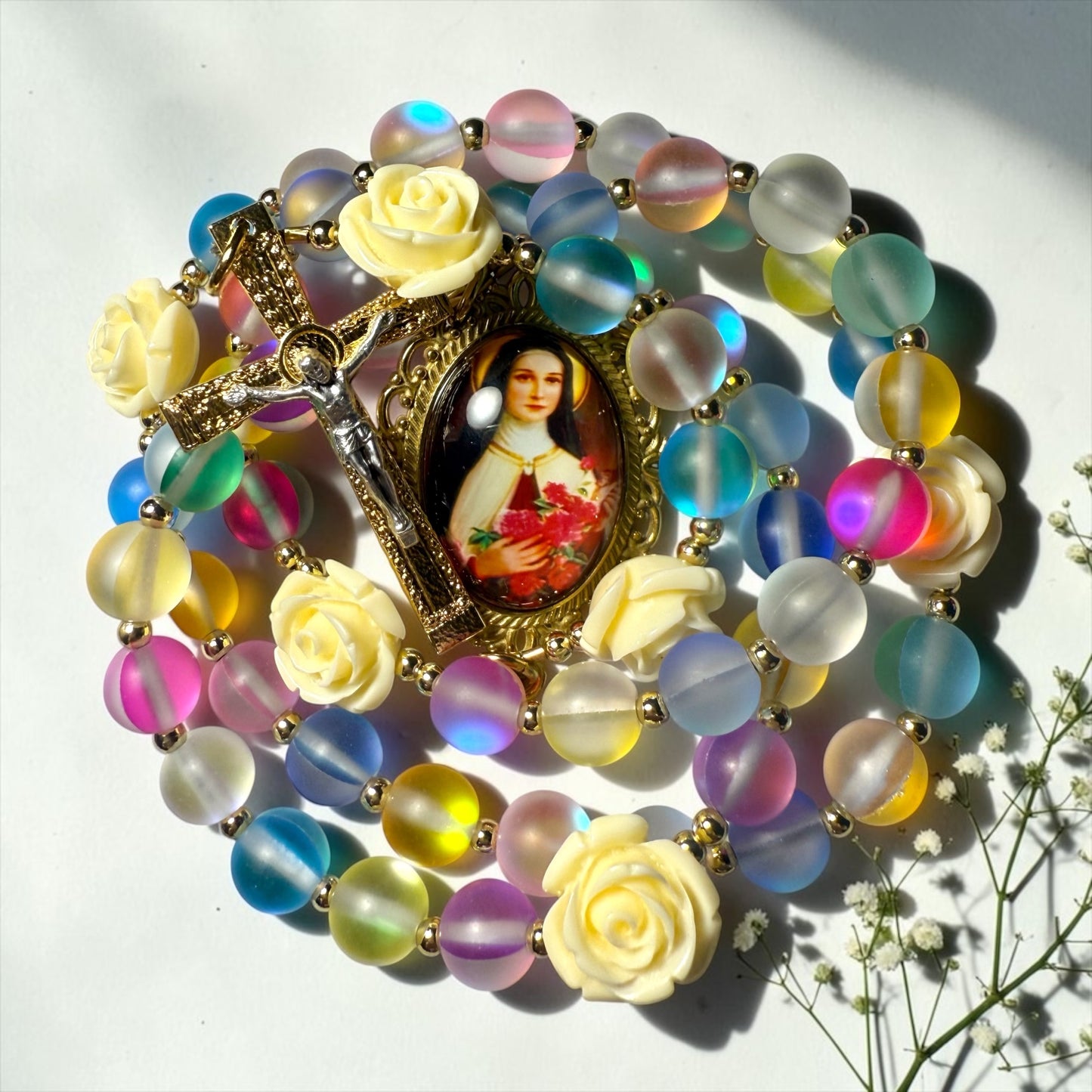 Colorful Saint Therese of Lisieux Rosary 🥀