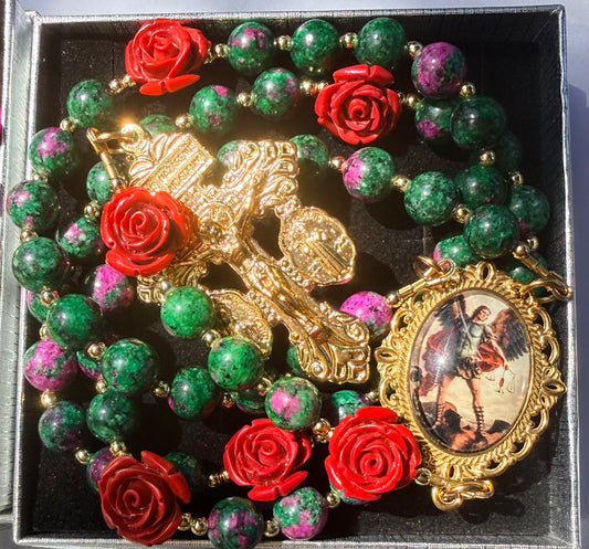 Saint Michael Rosary 🌹 with roses