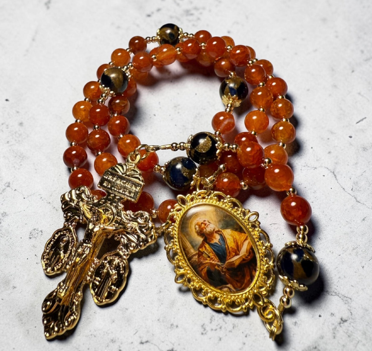 Saint Peter Gold Rosary