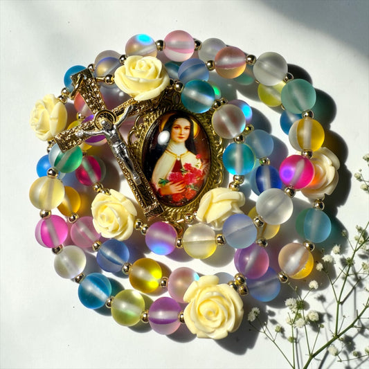 Colorful Saint Therese of Lisieux Rosary 🥀