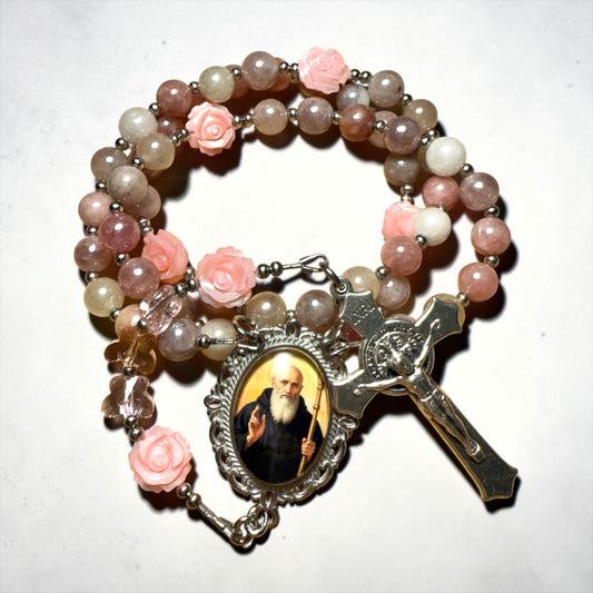Saint Benedict Sunstone Rosary