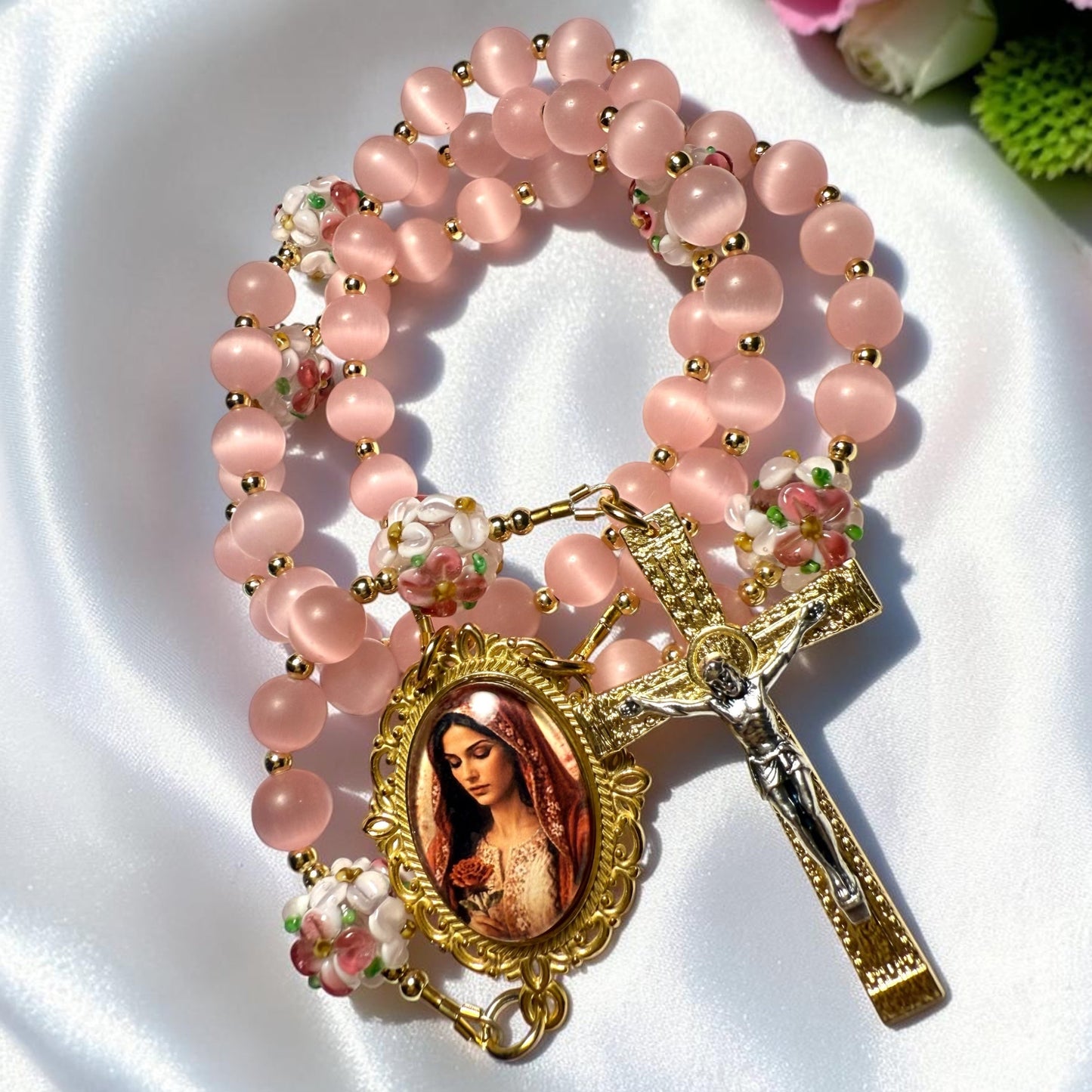 Pink Mary Magdalene Rosary