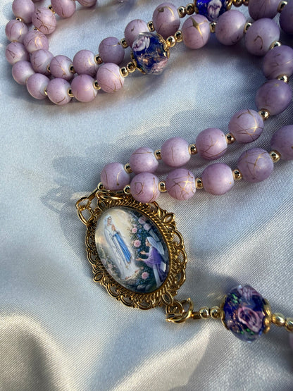 Our Lady of Lourdes Lilac rosary ✨