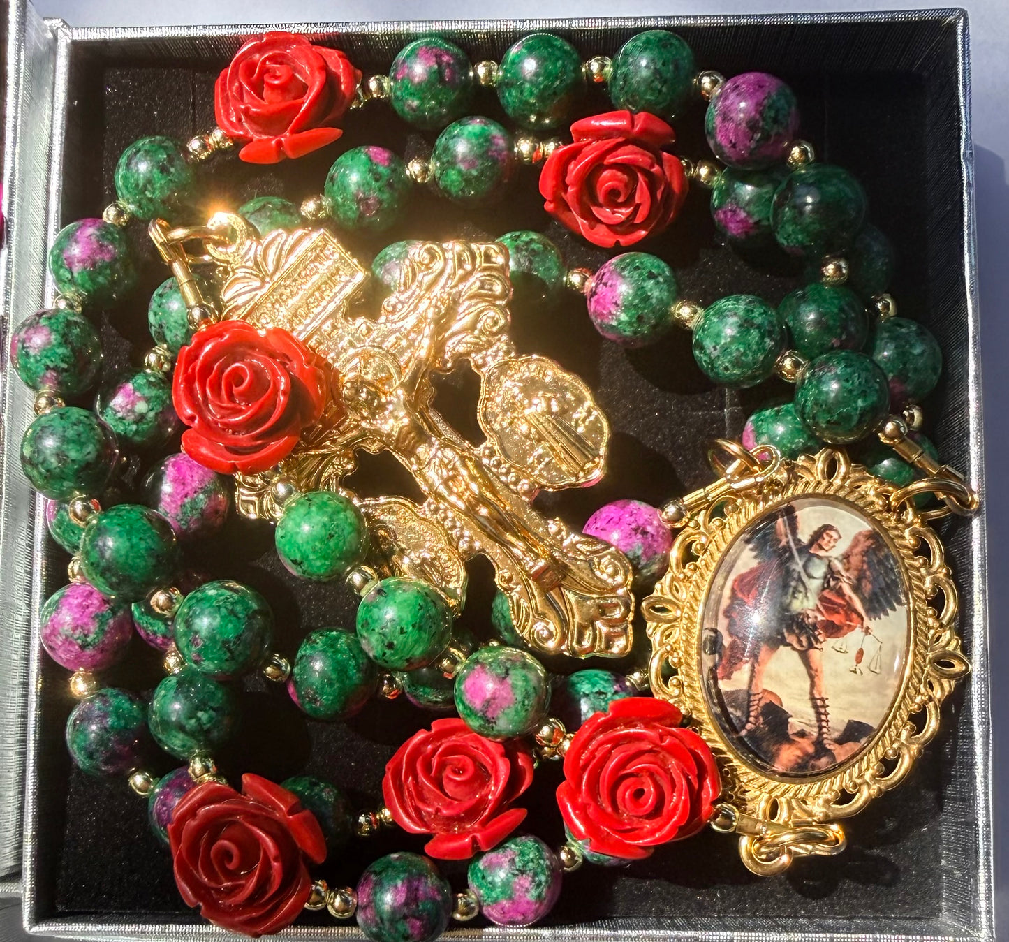 Saint Michael Rosary 🌹 with roses