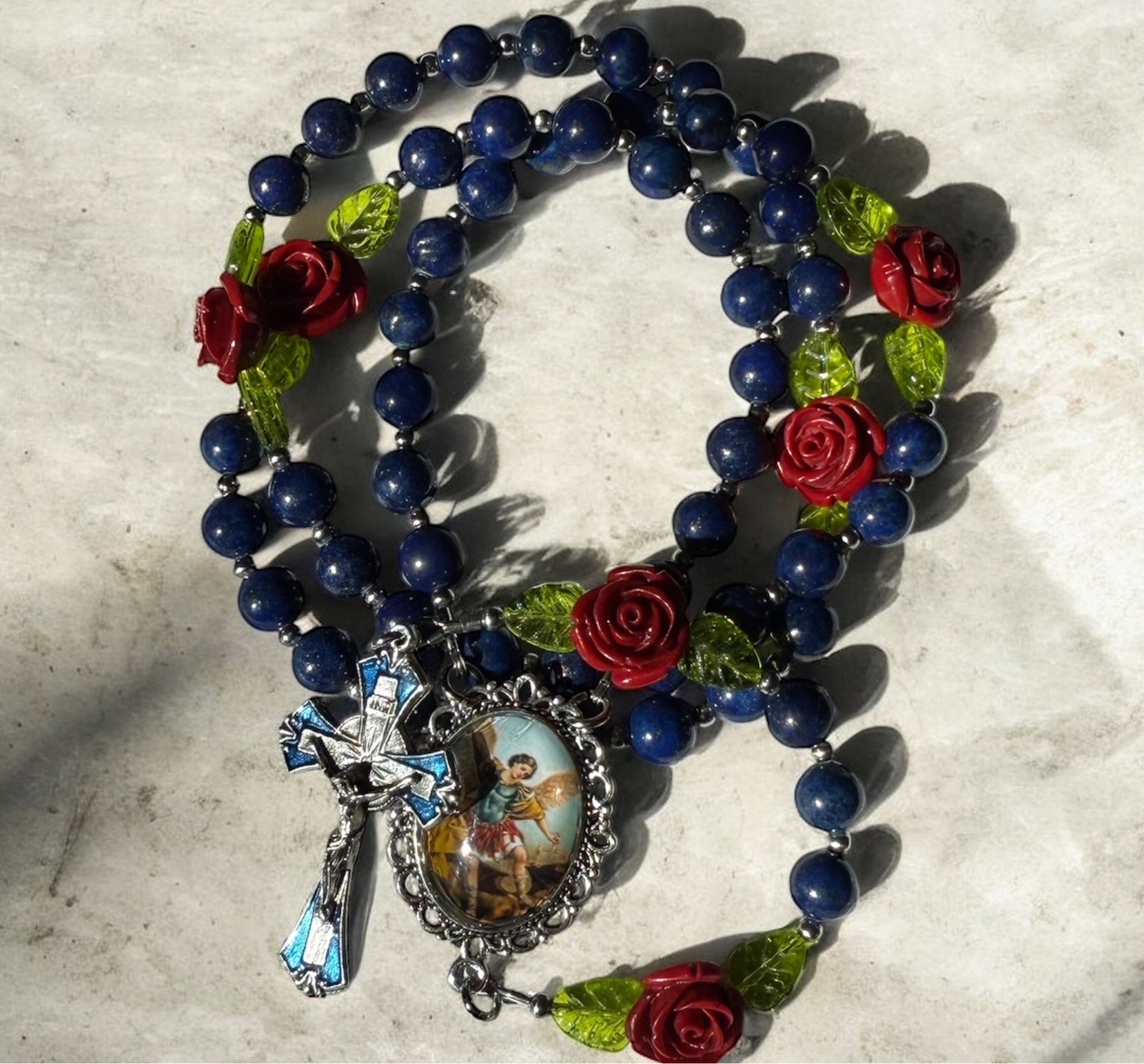 Blue Saint Michael Rosary