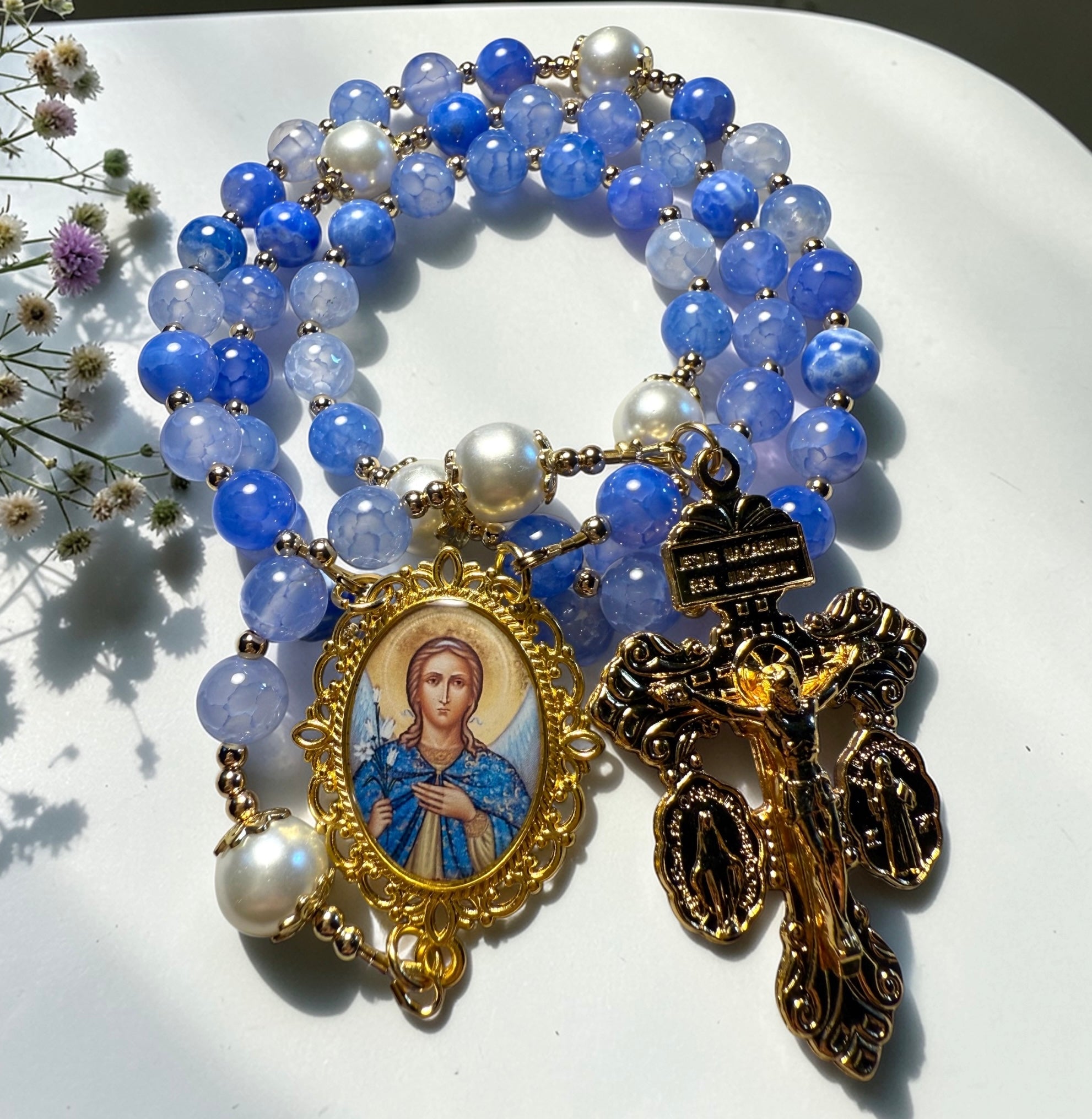 Blue Saint Gabriel Rosary