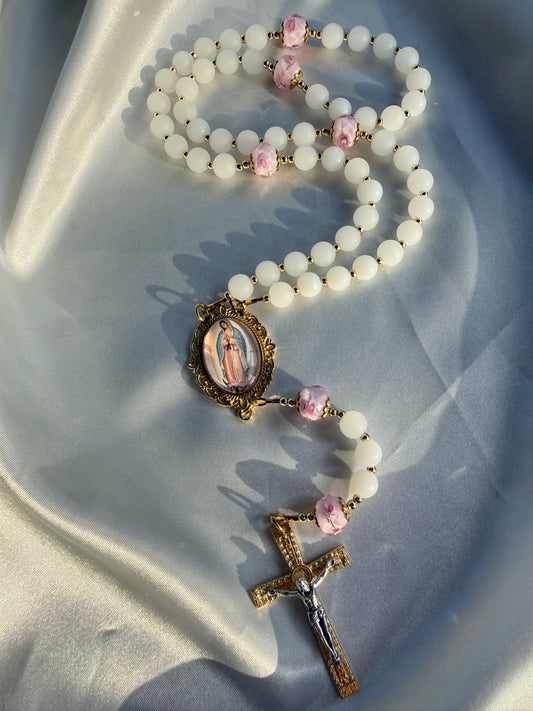 Dreamy Our Lady of Guadalupe rosary ☁️🌸✨