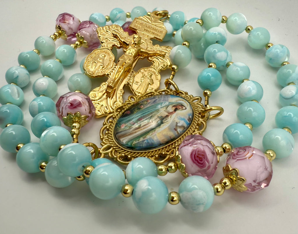 Mother of Pearl Virgin Mary  Rosary