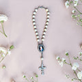 White Mother of Pearl Car Rosary