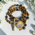 Saint Francis Tiger Eye Rosary