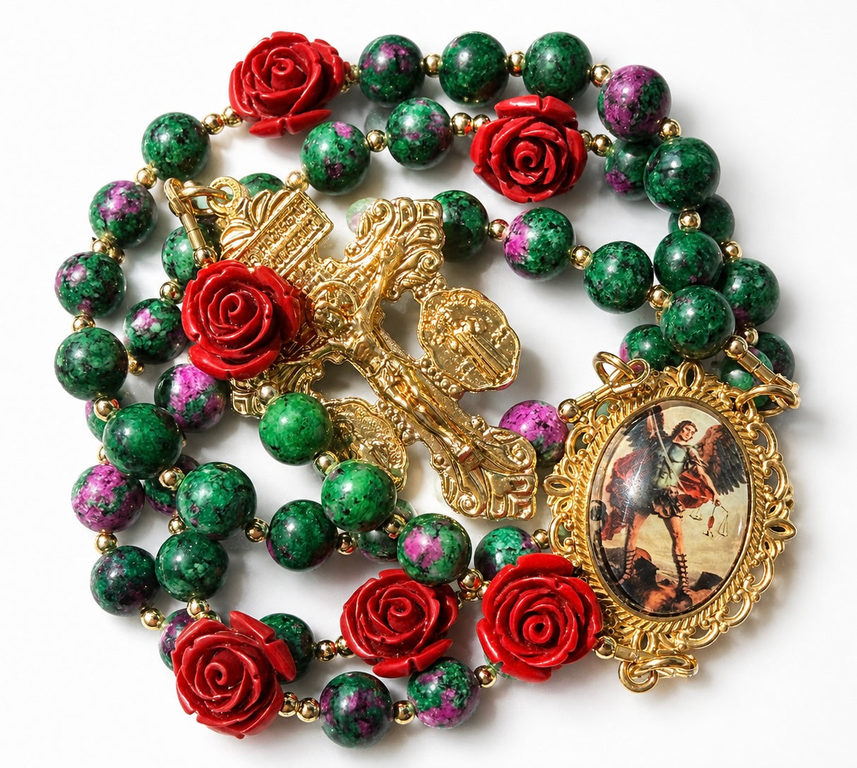 Saint Michael Rosary 🌹 with roses