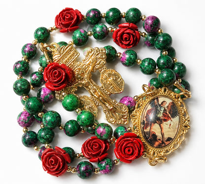 Saint Michael Rosary 🌹 with roses