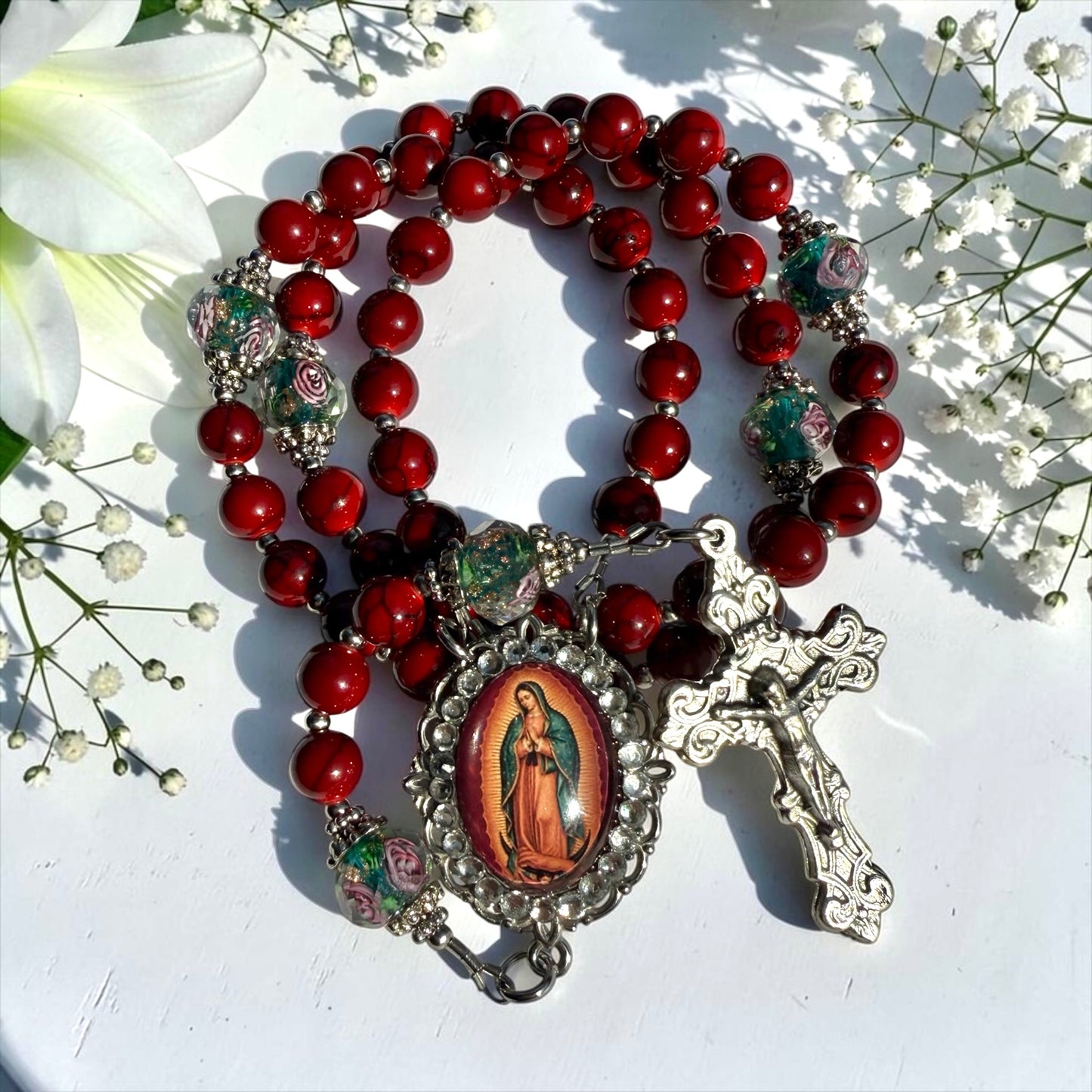 Our Lady of Guadalupe Red rosary 📿
