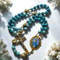 Stella Maris Rosary- Larimar Quartz