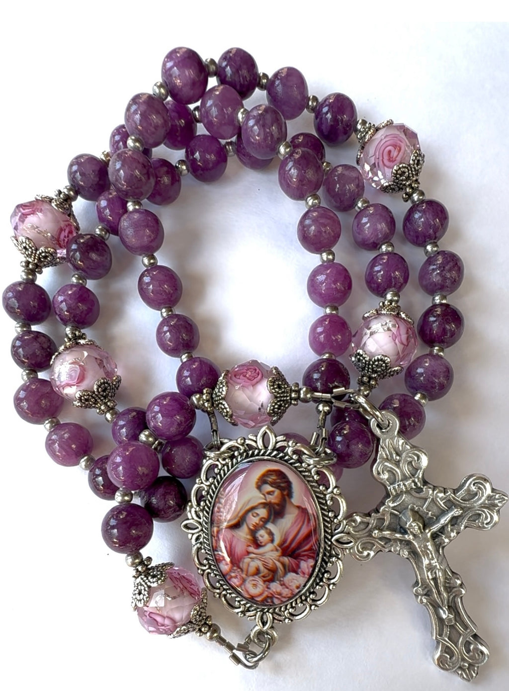 Purple Holy Family Rosary
