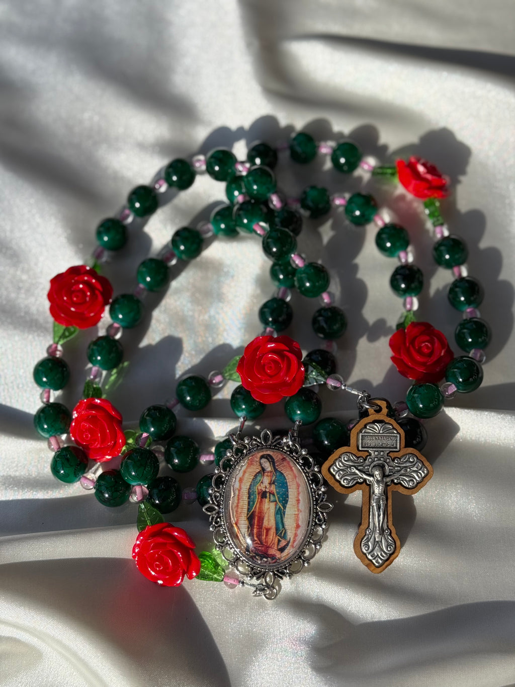 Wall Rosary-  Lady Of Guadalupe Rosary