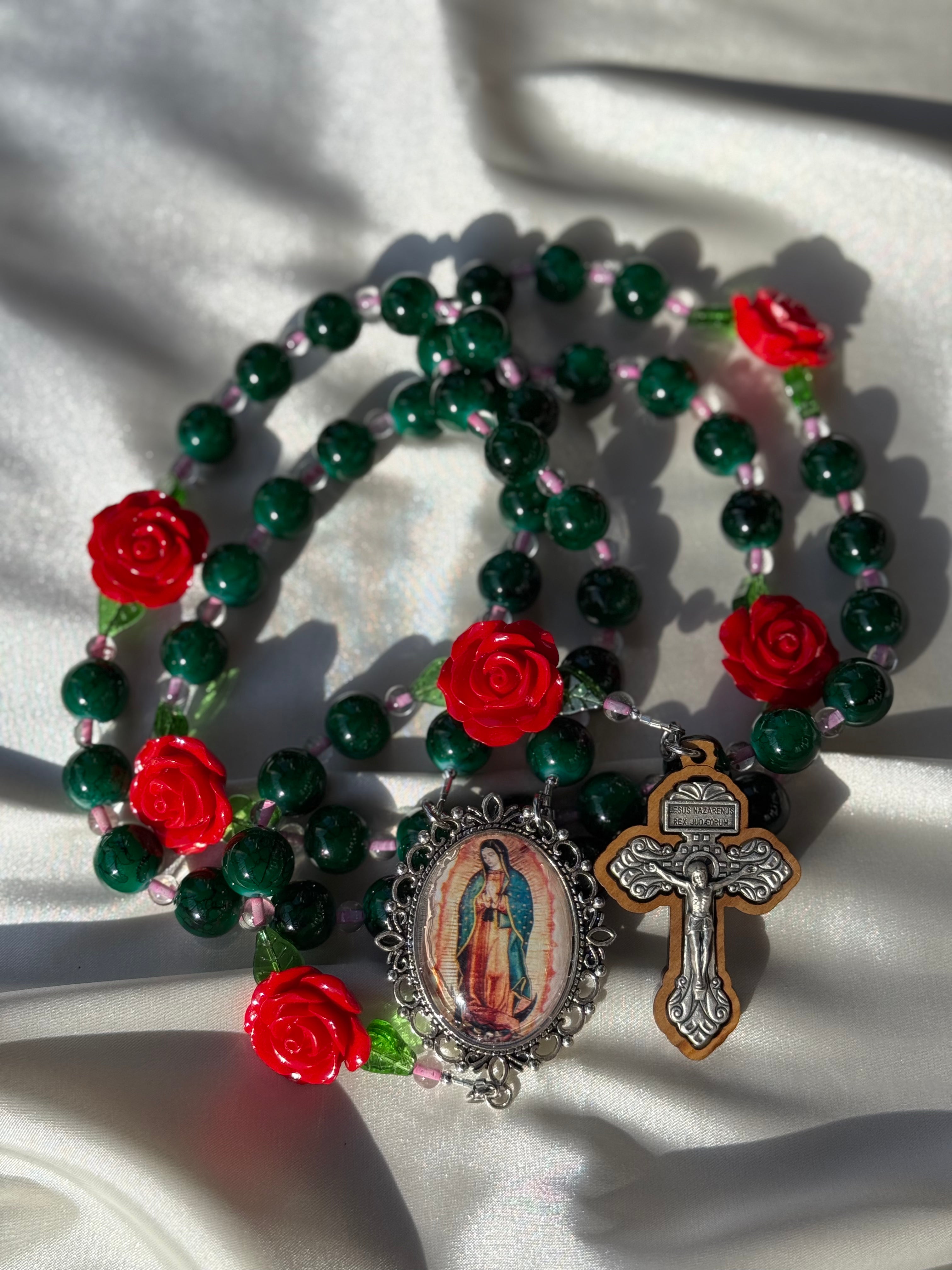 Wall Rosary-  Lady Of Guadalupe Rosary