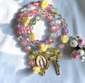 Colorful Summer Rosary 💗✨ gold plated