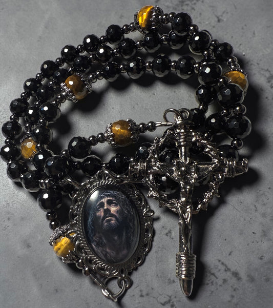Black Passion of Christ inspired rosary 🖤 🥀