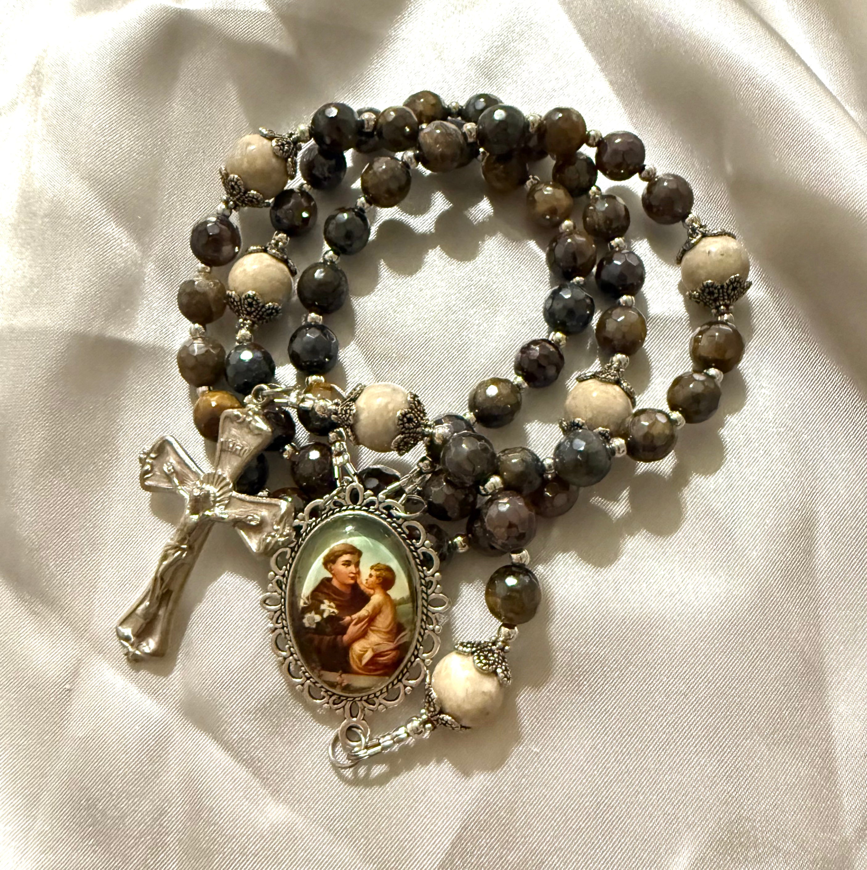 Customized Saint Anthony of Padua rosary 