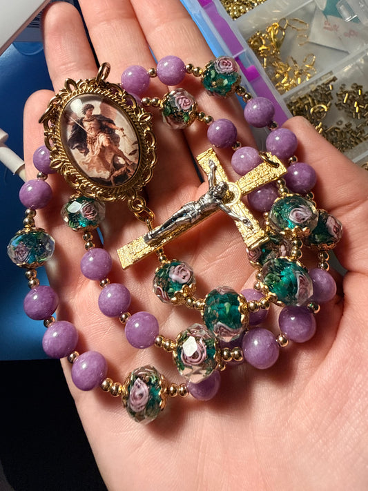Purple Saint Michael Chaplet