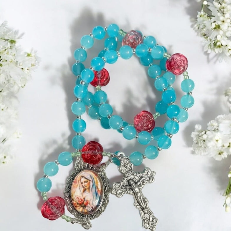 Rose Mother Mary rosary
