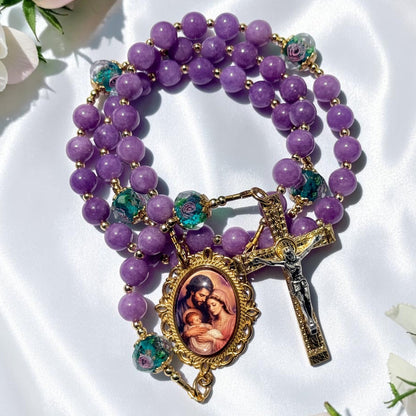 Holy Family purple rosary