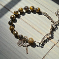 Stainless steel rosary bracelet