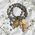 Gray Madonna and Child rosary