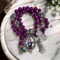 Joan of Arch Rosary - purple