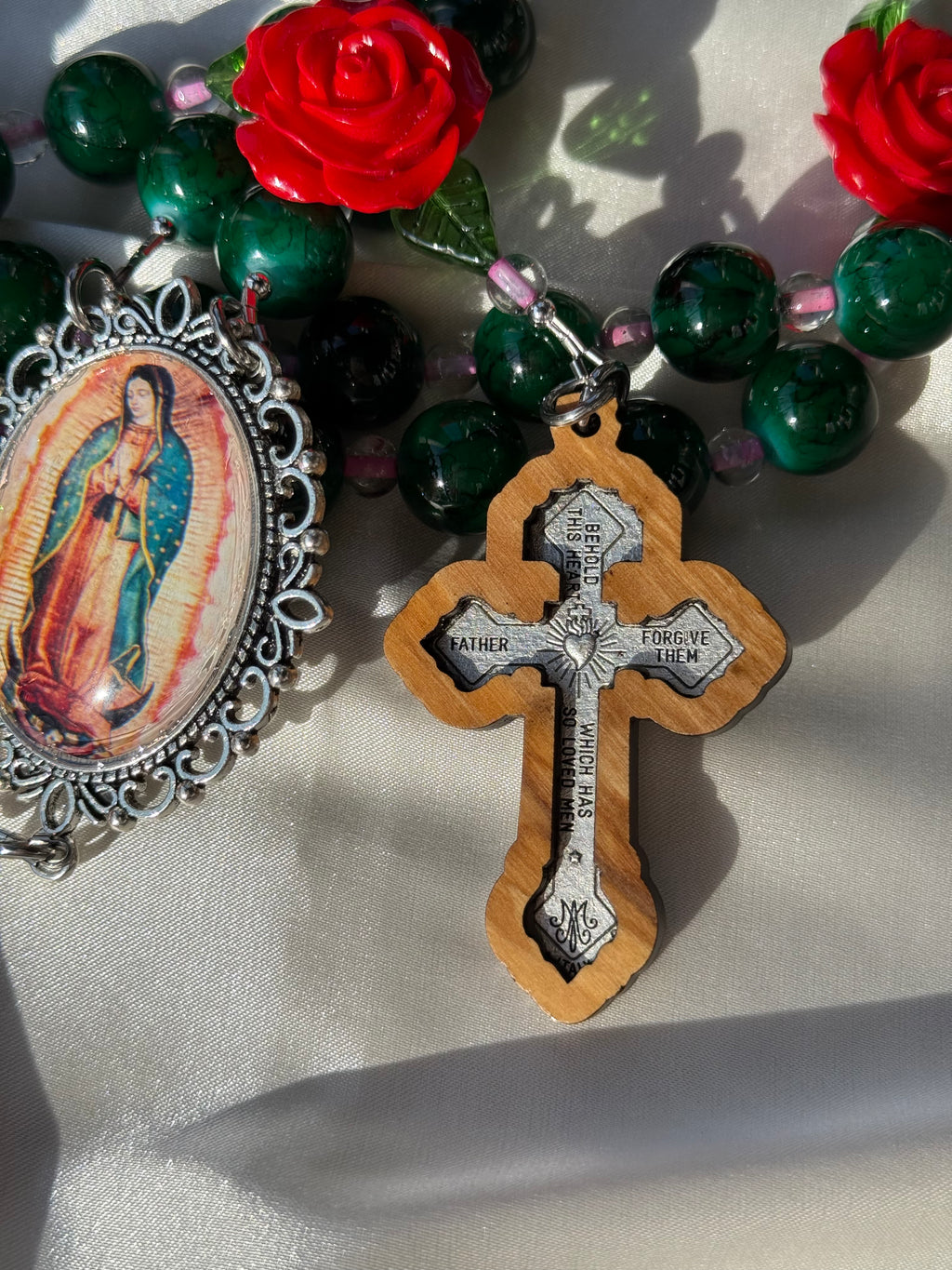Wall Rosary-  Lady Of Guadalupe Rosary