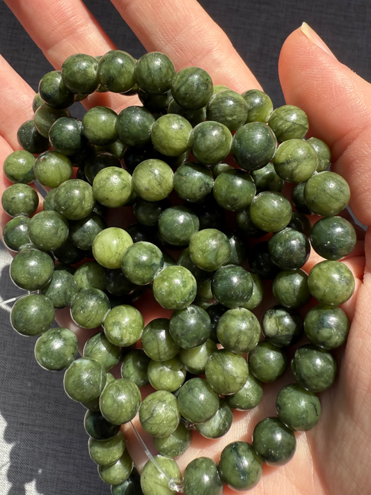 Saint Anthony Rosary ~ Green jade beads