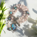 Our Lady of Lourdes rose quartz rosary