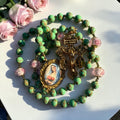 Green Virgin Mary Rosary