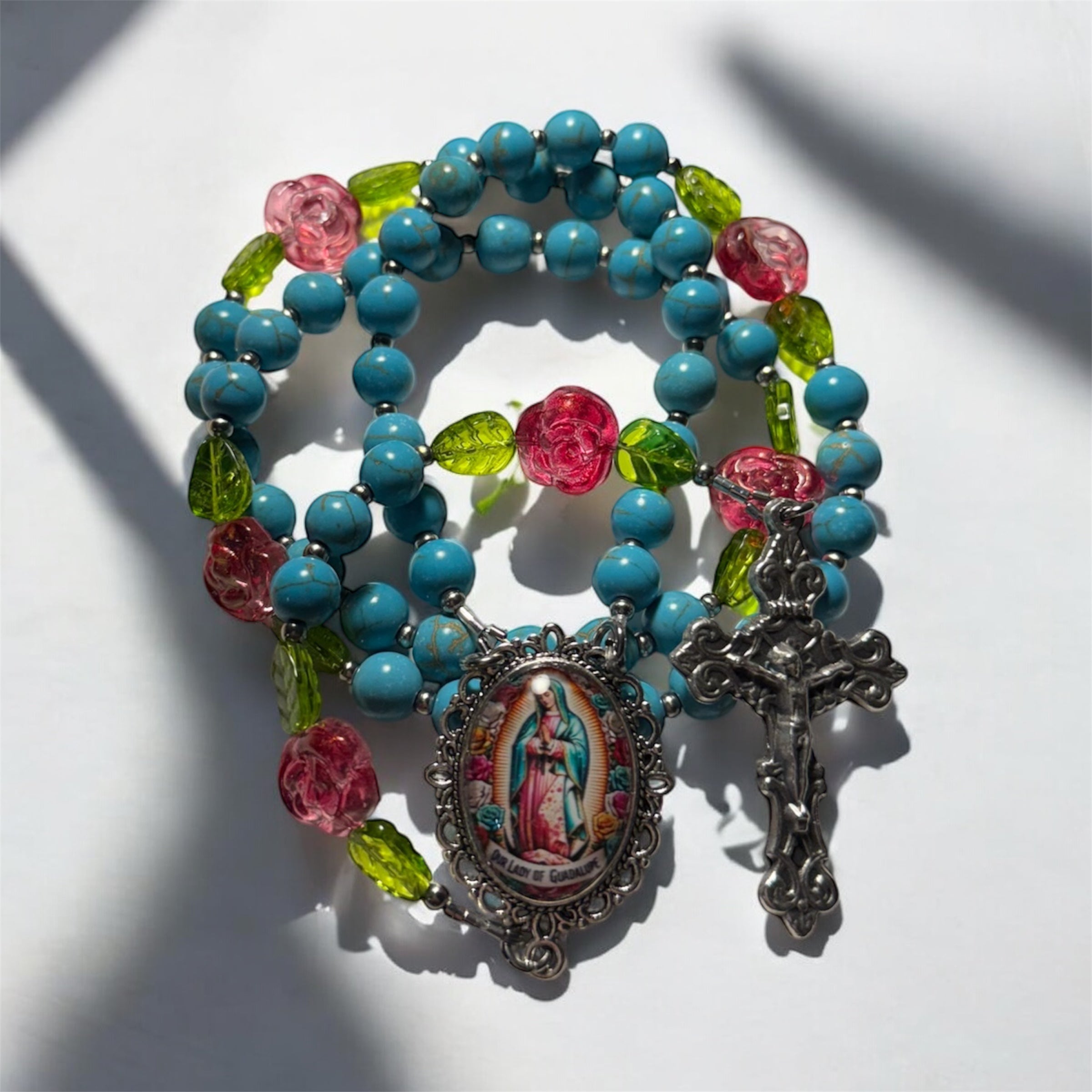 Our Lady of Guadalupe rosary with roses 🌺