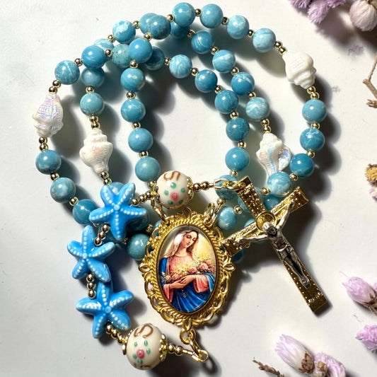 Ocean inspired  Marian Rosary 🌊 🐚✨