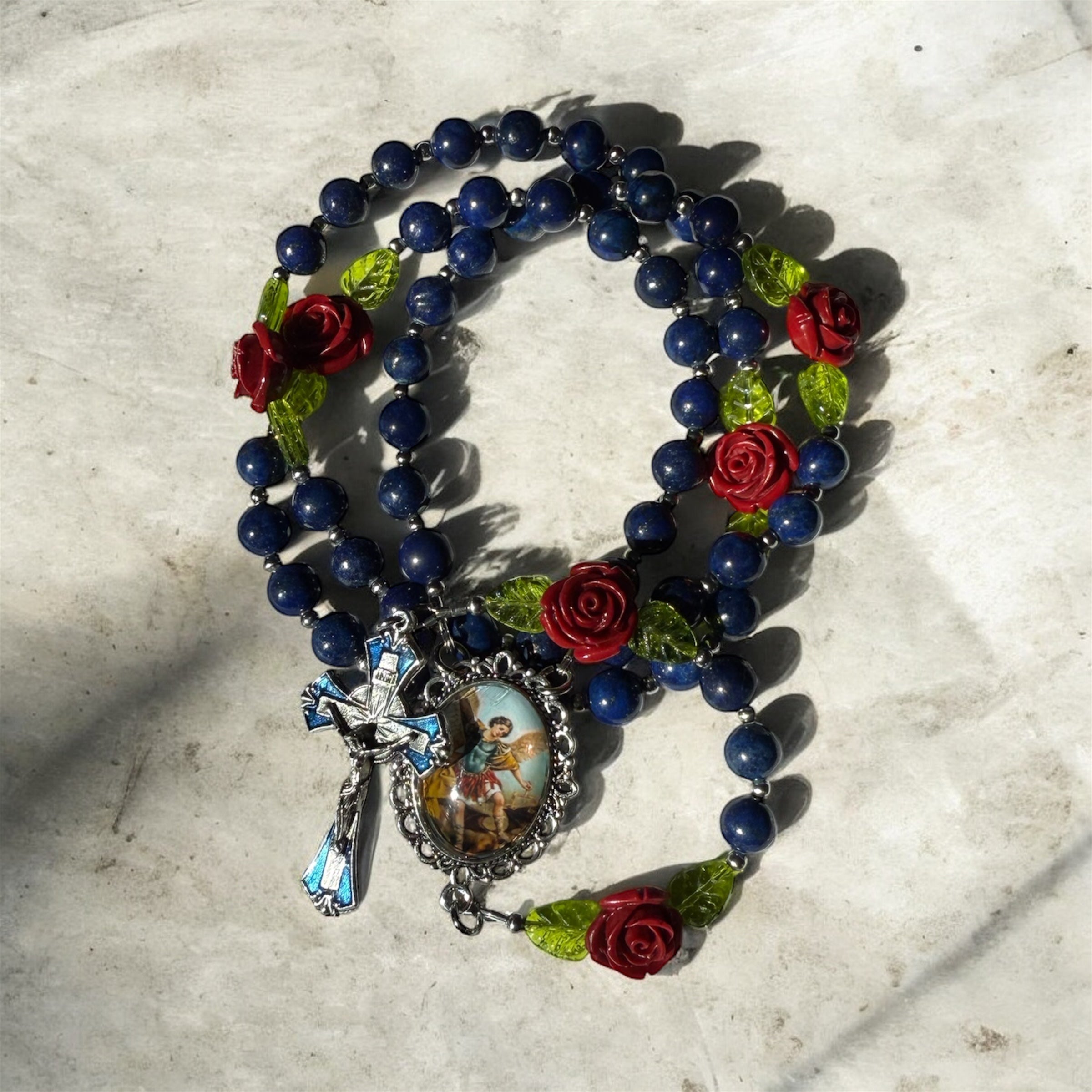 Blue Saint Michael Rosary