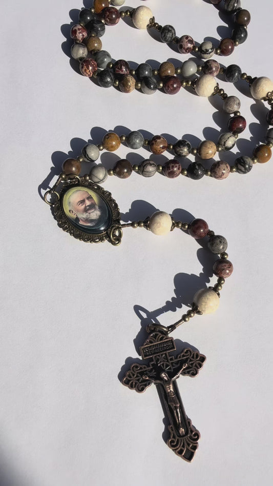 Padre Pio Stone Rosary