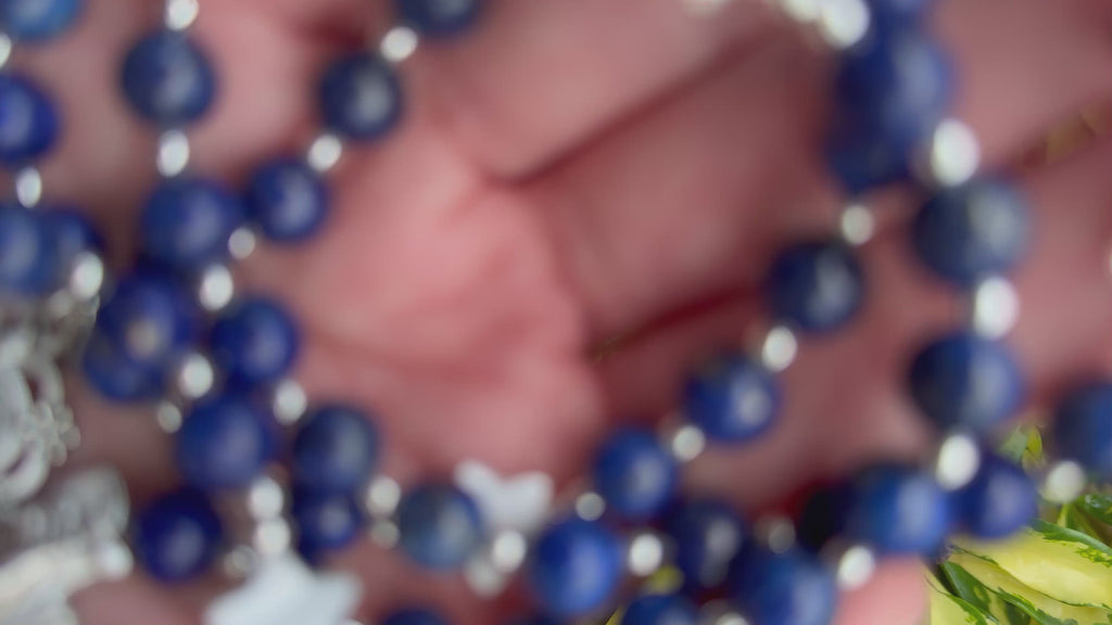 Lapis Lazuli Miraculous Medal Rosary