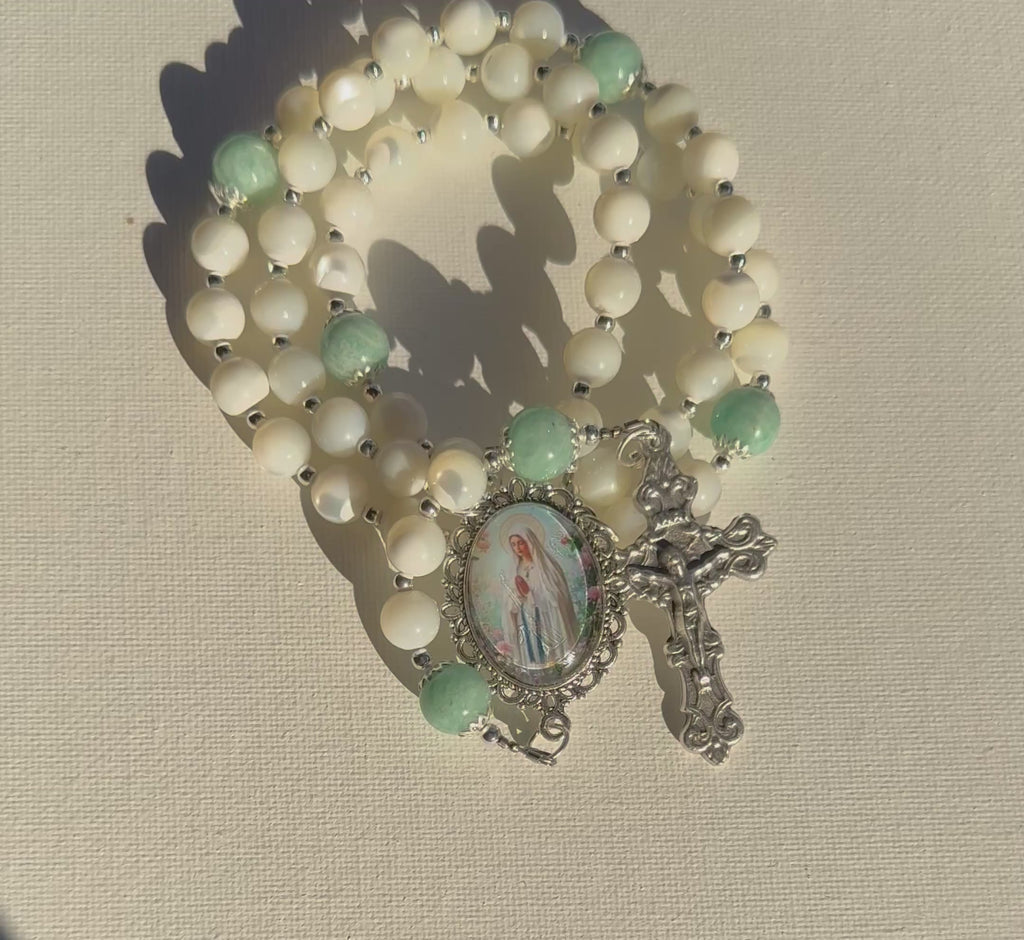 Virgin Mary Pearl Rosary