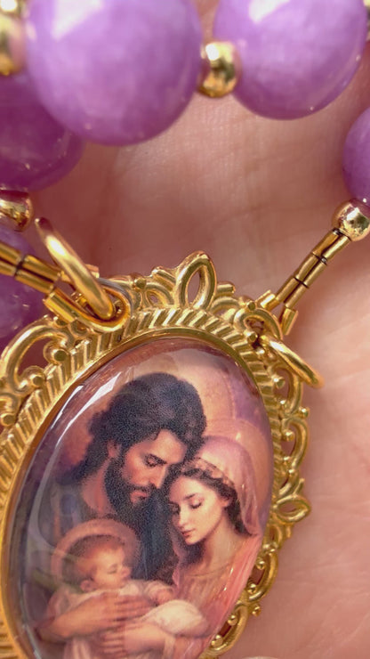Holy Family purple rosary