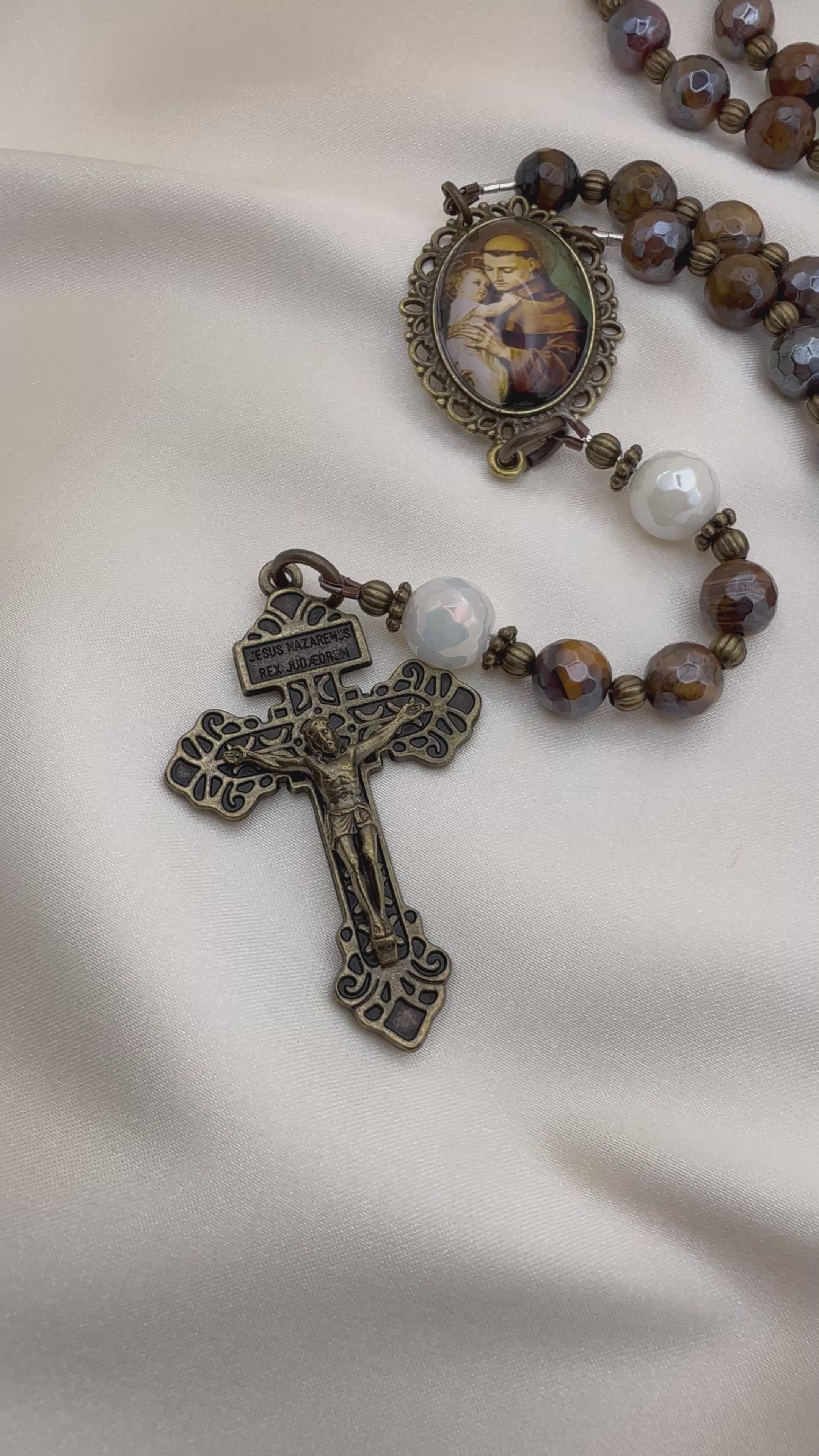 Saint Anthony vintage style rosary