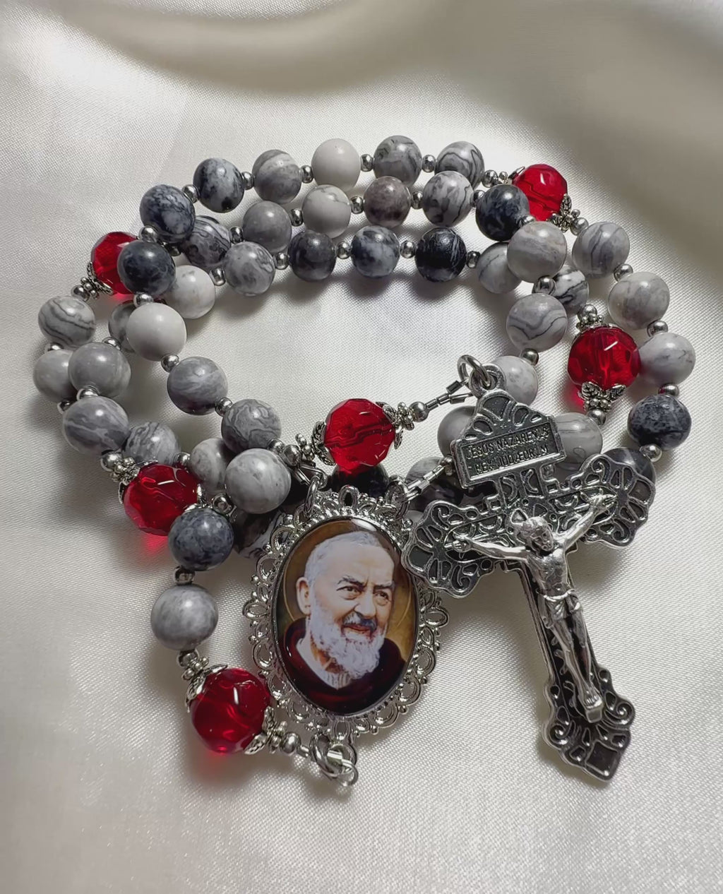 Padre Pio Picasso stone Rosary